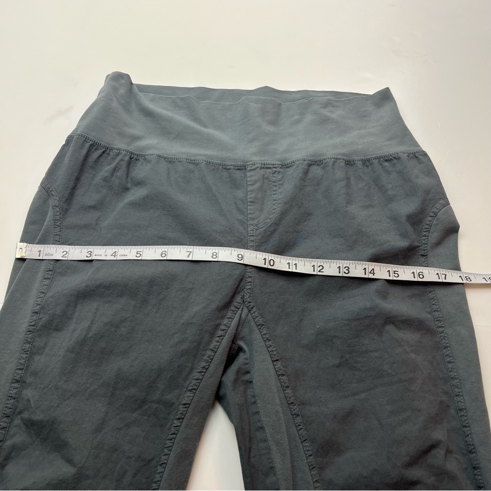 Wearables Womens Grey Gray Ruched Crop Pants Size Large Pull On Stretch Cotton - Picture 7 of 11